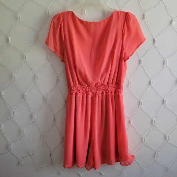 Chiffon Style Romper / Layered / Orange / Size Small-Medium - Picture 4 of 5